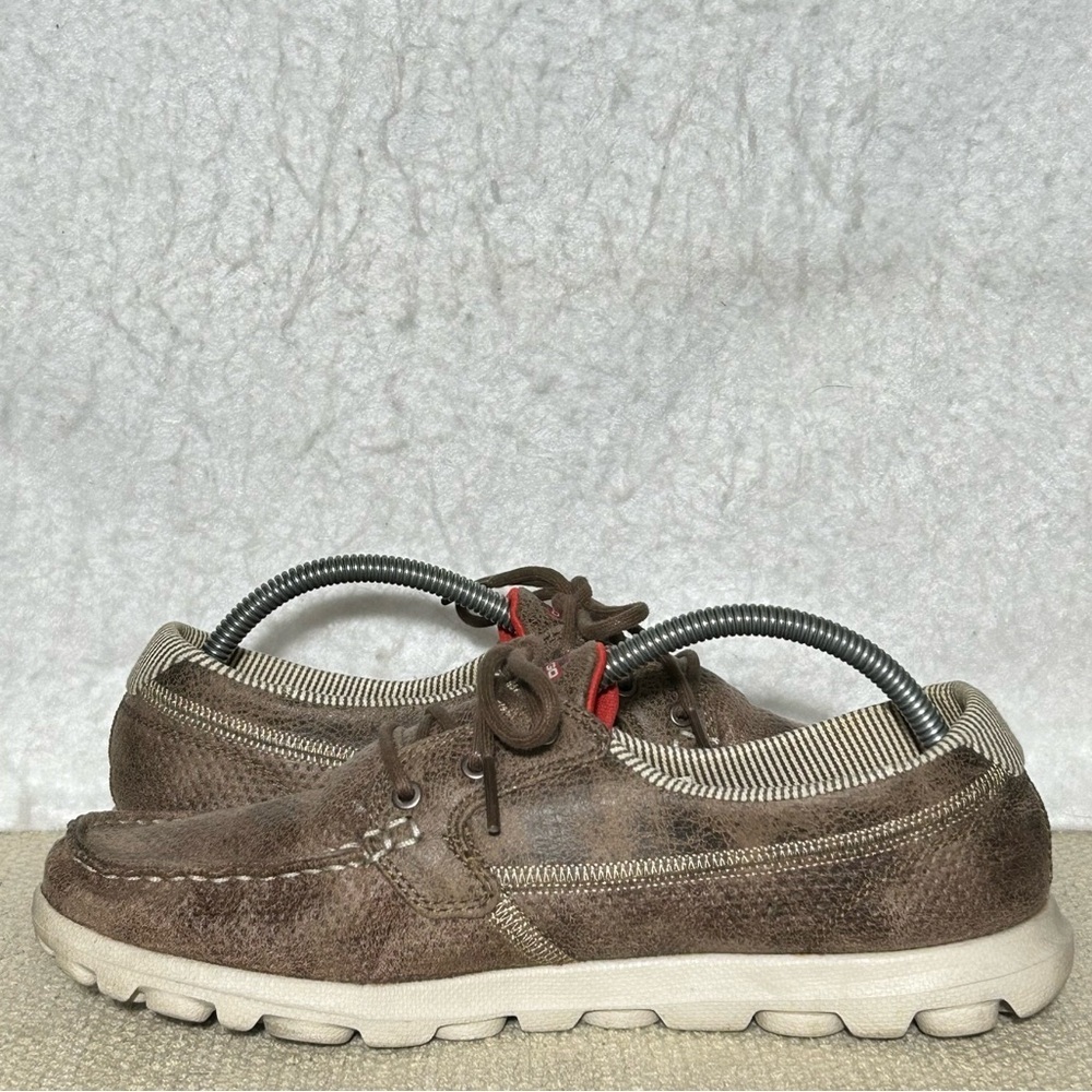 Skechers Womens Brown Gomat GoTech Lace Casual Loafers Shoes SZ US 9 - Picture 7 of 11